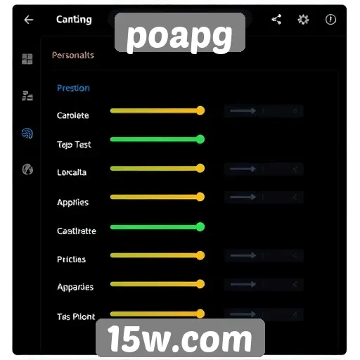 exploração das opções de personalização no poapg